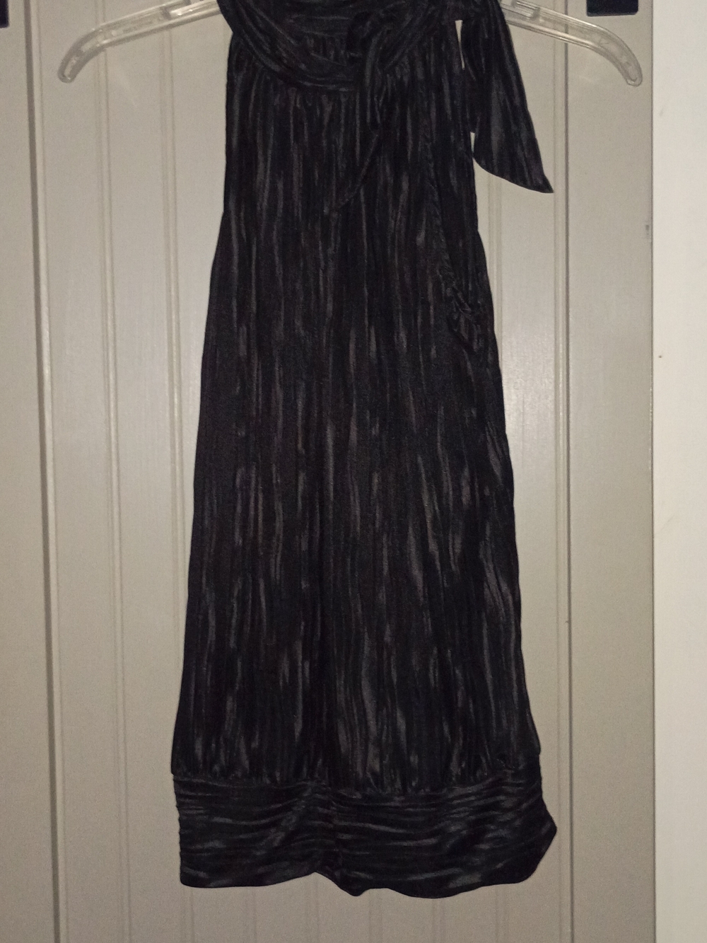 4/$20 Heart Soul Black Shimmer Dress with Tie Detail